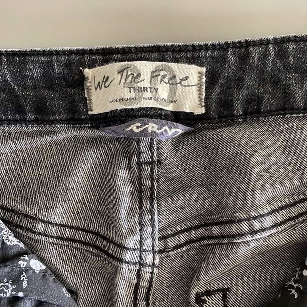 High-Rise Distressed Black Denim Shorts - Picture 6 of 10